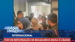 Voo de repatriação de brasileiros deixa o Líbano  Brasil Urgente [upl. by Soisanahta219]