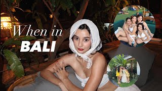 Bali Vlog 🌴 budget airbnb beach club amp food  first out of the country with the girls 🇮🇩 [upl. by Anaidirib]