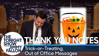 Thank You Notes TrickorTreating Out of Office Messages [upl. by Winn]