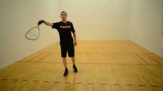 Four Types of Racquetball Lob Serves Part 1  The StraightIn Lob [upl. by Hardunn]