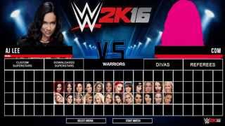 WWE 2K16 Full Divas Roster [upl. by Llennaj824]