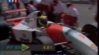 Ayrton Senna Pit Stop  F1 1993 Germany [upl. by Cannon]