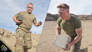 US Marine vs Army Soldier Obstacle Course Battle [upl. by Ahseen]