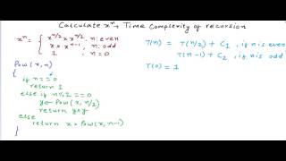 Exponentiation  Time Complexity analysis of recursion [upl. by Ennybor112]