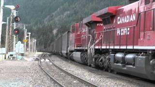 CP Rail  CP8536East Coal Empties through the Canyons [upl. by Stent]