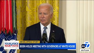 Debate fallout Biden holds meeting with governors at White House [upl. by Frieda]