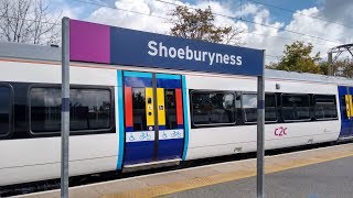 c2c Class 387 Fenchurch Street to Shoeburyness via Basildon semifast [upl. by Colwell]