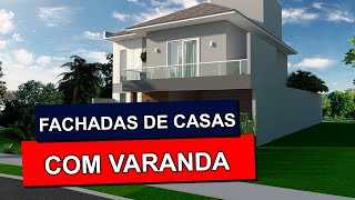 Confira 20 lindas FACHADAS DE CASAS SIMPLES COM VARANDA [upl. by Assilak]