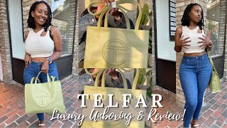 2022 NEW TELFAR MEDIUM SHOPPING BAG UNBOXING  REVIEW  LUXURY BAG UNBOXING  I LOVE IT  BUCIIE M [upl. by Nyladnohr]