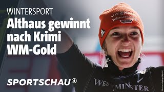 Skispringen Katharina Althaus gewinnt WMGold  Sportschau [upl. by Geesey]