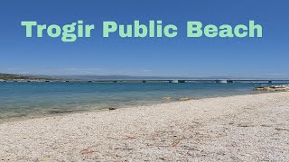 Public Beach  Trogir Croatia 2021 summer [upl. by Arahsak]