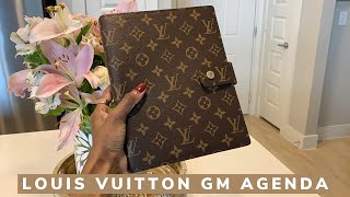 WHATS IN MY LOUIS VUITTON GM AGENDA  Large Ring Agenda [upl. by Alissa262]