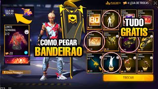 BANDEIRÃO GRÁTIS NOVA GUILDA 20 SKINS DE TEMPORADA SKINS DE NIVEL E MAIS NOVIDADES FREE FIRE [upl. by Willabella]