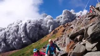 Terrifying Close Up Video of Mount Ontake Volcano Eruption In Japan [upl. by Zara727]