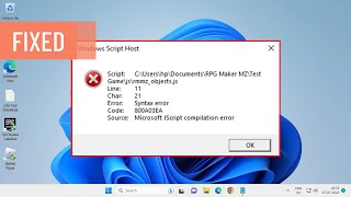 How To Fix Windows Script Host Syntax Error Code 800a03ea Microsoft Jscript Compilation ErrorFIXED [upl. by Swart320]