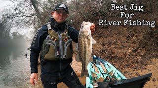 The Best Jig For River Fishing  Etowah River Spotted Bass [upl. by Nyleimaj]