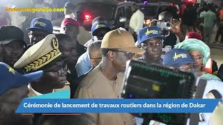 Cérémonie de lancement de travaux routiers dans la région de Dakar [upl. by Zaller]