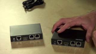 Monoprice HDMI Extender Kit Review  Convert HDMI to Cat 5  5e  6 ethernet cable 110225 [upl. by Severin575]