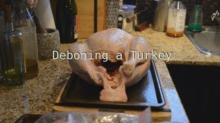 Deboning a Turkey Disclaimer Raw Meat  EP3 [upl. by Ydisahc]