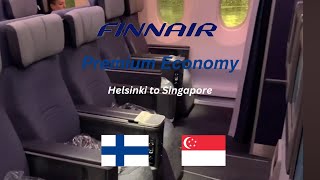 Finnair  Premium Economy  A350900  Helsinki to Singapore [upl. by Namso669]