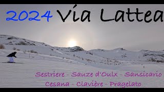 Vialattea Sestriere  2024  Teaching My Girlfriend How to Ski [upl. by Ojadnama]