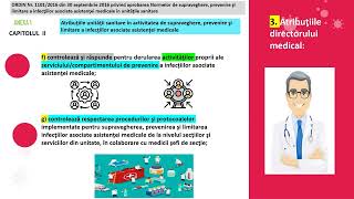 Ordinul 11012016 Ep2  Atributiile unitatilor sanitare supraveghere si limitare a infectiilor [upl. by Pitts24]