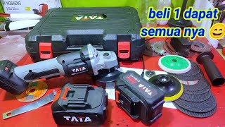 Anboksin gerinda cordless murah banyak bonus nya [upl. by Richart326]