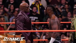 Bobby Lashley comes facetoface with Swerve Strickland at FRIGHT NIGHT  103024 AEW Dynamite [upl. by Evvie623]