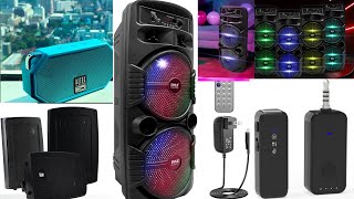 Pyle Portable Bluetooth PA Speaker System 600W Rechargeable Outdoor Bluetooth speakerاسپیکر بلوٹوتھ [upl. by Tugman358]