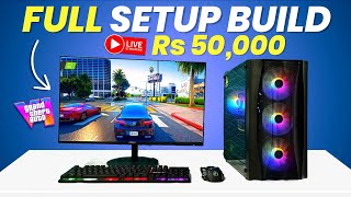 Rs 50000 Full Setup🔥Gaming PC Build in 2024 [upl. by Mochun447]