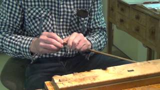 Making a Violin Bow 3 The Tip Facing [upl. by Kcirde267]