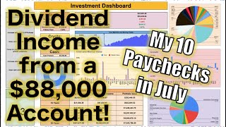 How Much My Dividend Portfolio Paid me in July 88000 Account [upl. by Pacien]