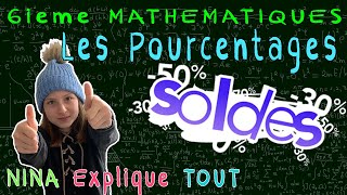 Les pourcentages pratique pour les soldes mais le pourcentage cest quoi exactement  college 6eme [upl. by Joshi323]