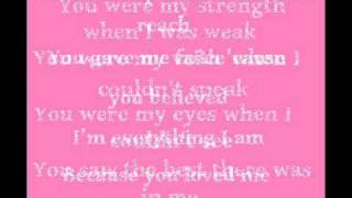 Because You Loved Me  Celine Dion Lyrics [upl. by Dranoc]