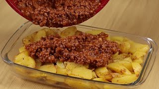 ¡Solo vierte la carne molida sobre las patatas ¡Receta fácil y deliciosa [upl. by Eihcir]