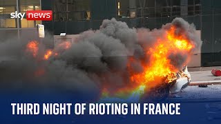 France riots Three nights of violence after fatal police shooting of teenager [upl. by Maegan]