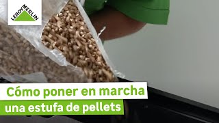 Cómo poner en funcionamiento una estufa de pellets  LEROY MERLIN [upl. by Lednar]