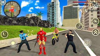 Iron Rope Hero Vice Town City Crime Simulator  Android Gameplay [upl. by Mainis125]