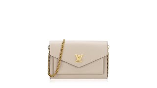 Louis Vuitton Soft Calfskin MyLockme Chain Pochette Greige [upl. by Oina]