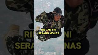 TNI SELURUH INDONESIA BERKUMPUL DI MONAS  BERASA MAU PERANG [upl. by Adikam80]