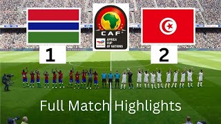 Gambia vs Tunisia AFCON 2025 qualifiers  Tunisia overcome Gambia 21 with Romdhane winner [upl. by Asille]