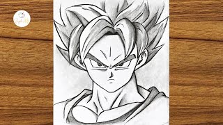 How To Draw Goku Super Saiyan blue  Easy drawing ideas for beginners  Beginners drawing [upl. by Kenlee]