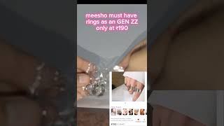 Meesho jewelry haul Must have rings as an gen z minimalist trending jewllery meesho viralvideo [upl. by Indyc]