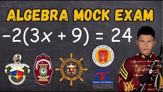 ALGEBRA MOCK EXAM Part 2  PNPA PMA PMMA MAAP UPCAT NAPOLCOM Civil Service Exam Reviewer [upl. by Hilbert]