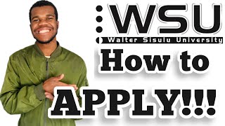 HOW TO APPLY ONLINE AT WSU for 2024  Walter Sisulu University [upl. by Marten794]