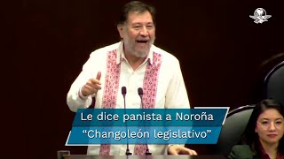 quotChangoleón legislativo” Diputado del PAN le pone apodo a Noroña [upl. by Suiratnod]