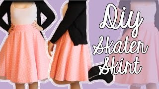 ✄ DIY  Faltenrock Skater Skirt ✄ [upl. by Aehsel]