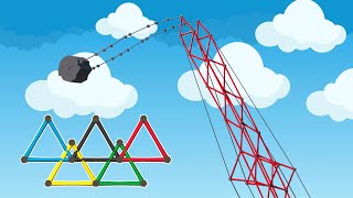 Building the WORLDS LARGEST TREBUCHET competing in the Poly Bridge Olympics [upl. by Silado368]