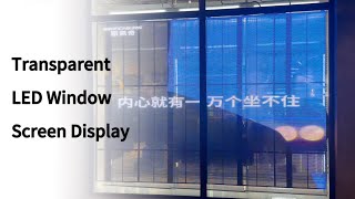 High Transparent LED Window Screen Display nseled nseledcloud [upl. by Eiruam]