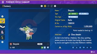 Shaymin Sky Forme  Solo  7 Star Serperior Raid  Pokemon ScarletViolet [upl. by Deana]